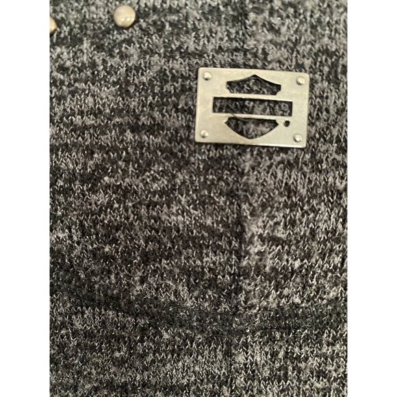 Genuine Harley Davidson Womens XL Open Front Studded Cardigan Metal Logo - Picture 9 of 12